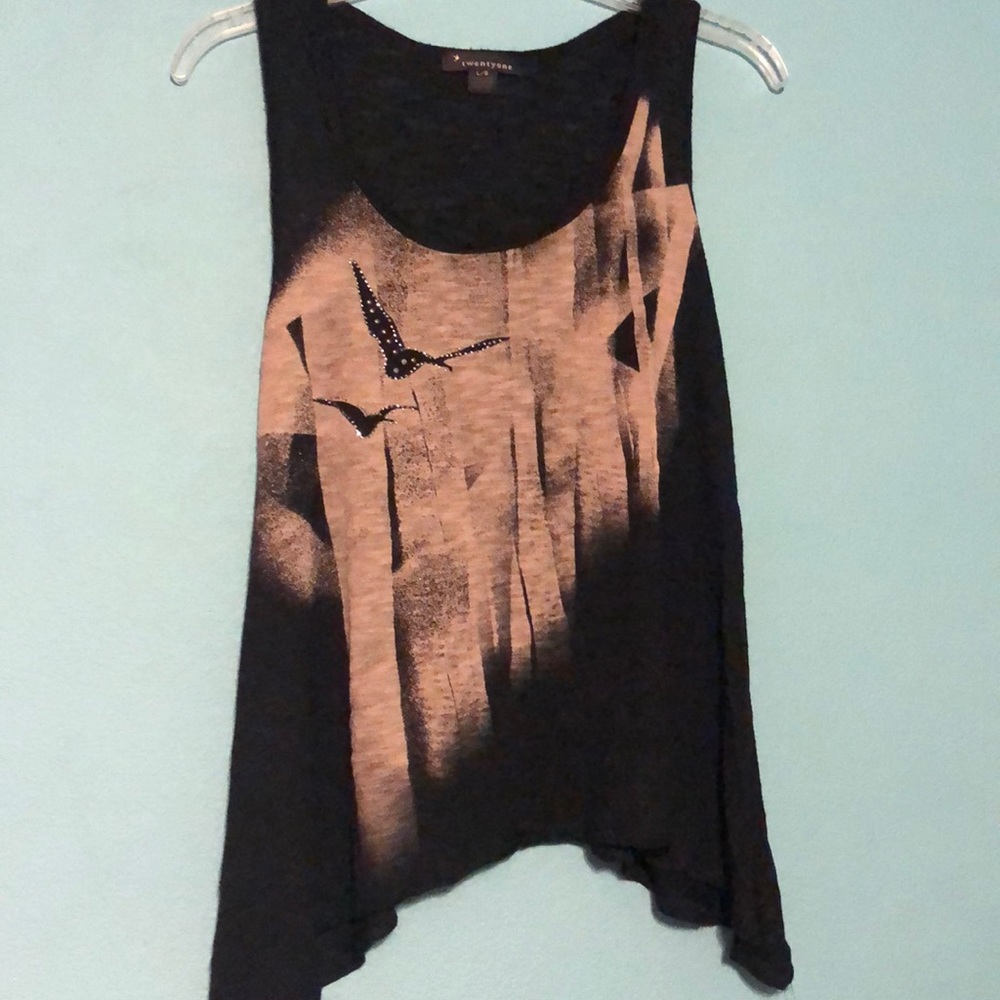 Black and beige tank top